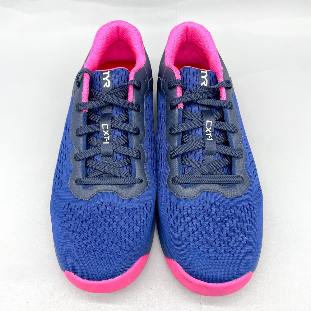 TYR CXT-1 Trainer Mens 10.5 Blue Pink Athletic Gym Shoes Sneakers CrossFit HIIT - Picture 3 of 11